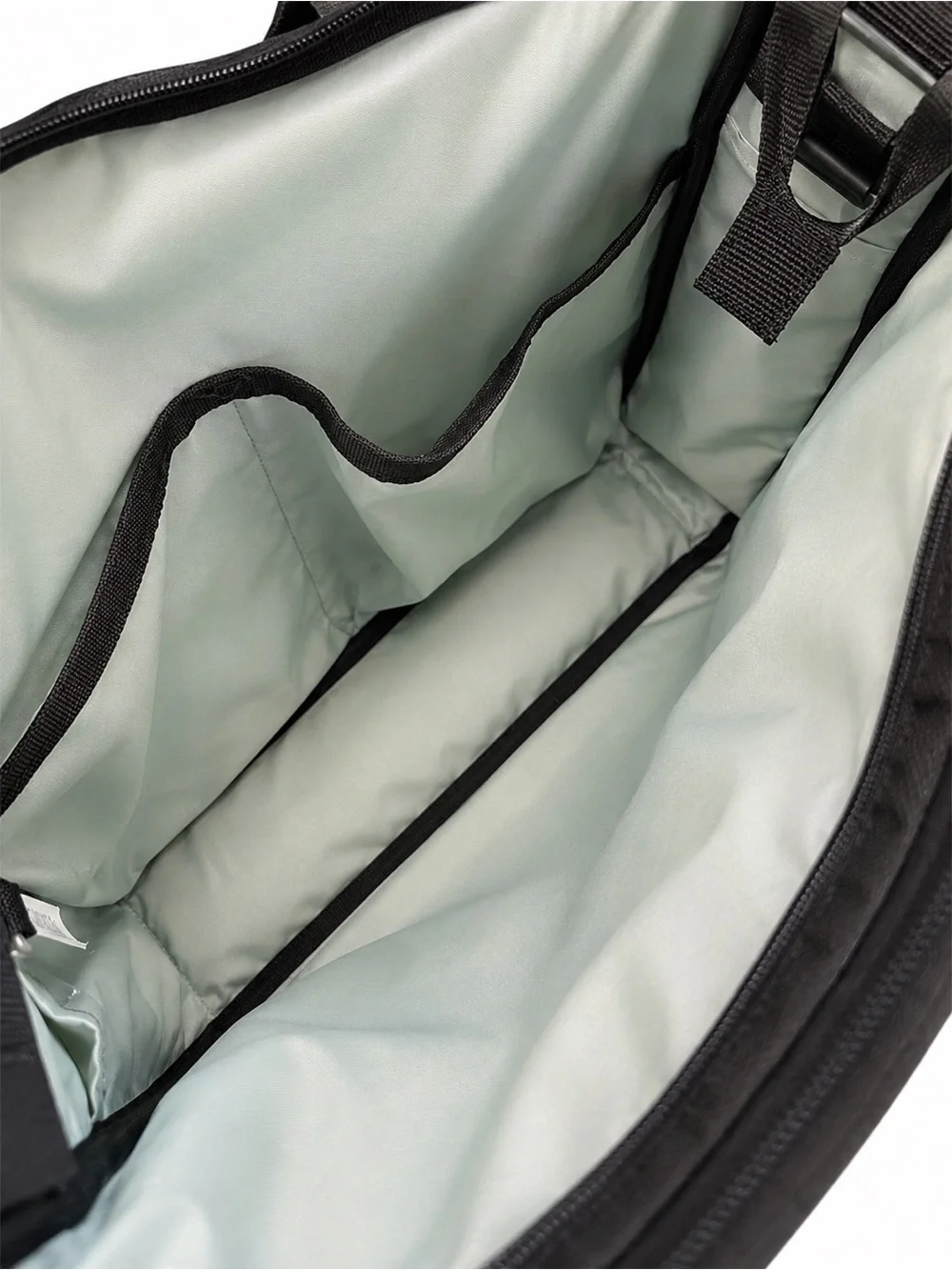 Black Skip Hop Canvas Diaper Bag and matching diaper changing pad clutch